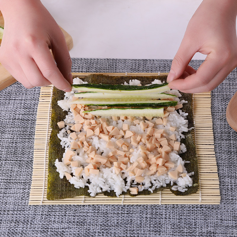 Sushi curtains made of bamboo curtains for seaweed purple bag roll cookers for sushi special tool roll curtains