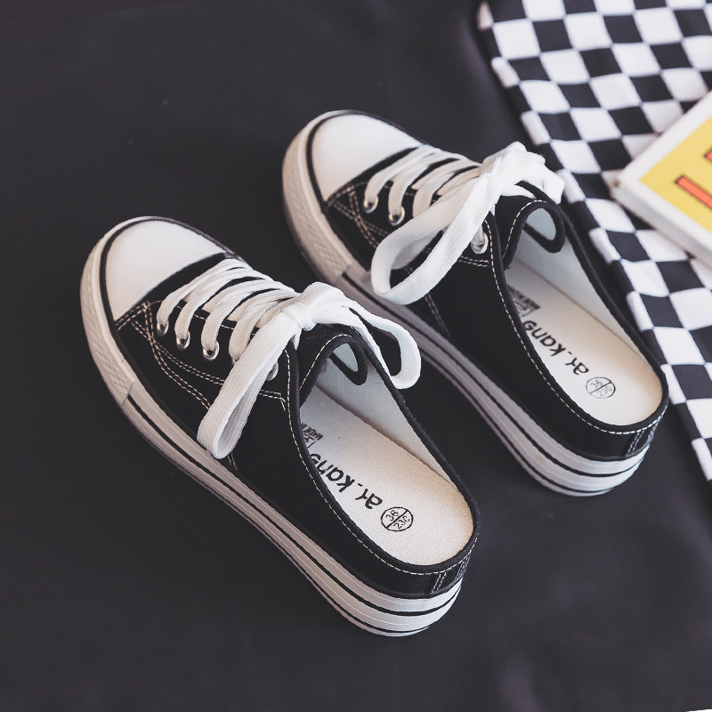 Increase half slippers shoes in autumn 2022 new pitch lazy fool