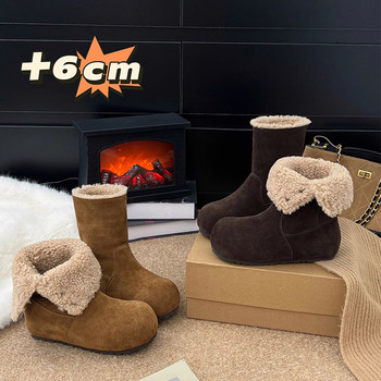 Retro two-wear plus velvet birkenstock warm snow boots for women