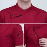 Униформа шеф-повара, мужской комбинезон шеф-повара с короткими рукавами, многофункциональный комбинезон шеф-повара с половиной рукавов для кухни общественного питания, дышащий и тонкий