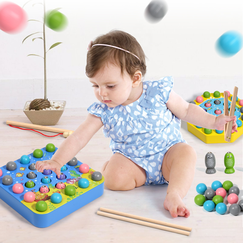 Children's Puzzle Early Teaching Versatile Toy Fishing Clip Beads Special Force Fine Action Training Kindergarten Game