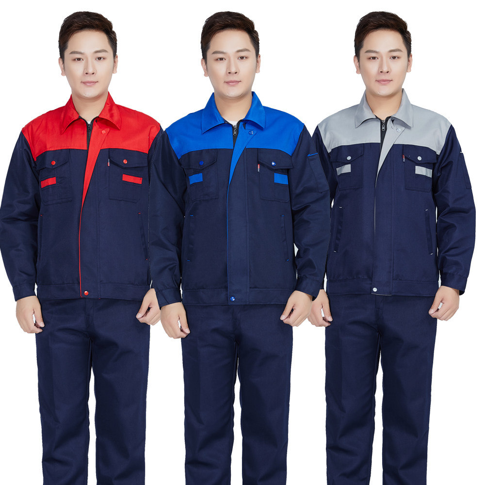 Long sleeve work suit for men and women wear resistant workplace labor service custom factory workshop workers manual auto-repair tops