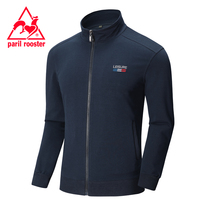 French rooster mens casual suit mens 2021 spring and autumn flannel sweater mens thick handsome running clothes