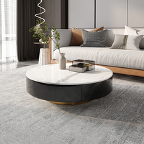 Italian rock tea few living room small household light luxury modern round tea table combination network red