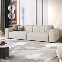 French tofu block sofa living room Simple modern light luxury technology cloth cube combined in cream wind sofa