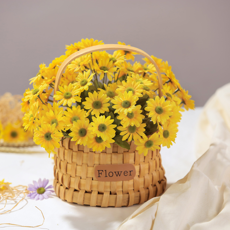 Small daisy bouquet emulated flower pendulum pieces to dry floral picnic decoration flowers foreign chamomile fake flower photo-prop furnishing