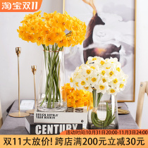 Nordic light luxury daffodils fake flower simulation flower decoration indoor living room desktop table flower arrangement flower arrangement flower arrangement