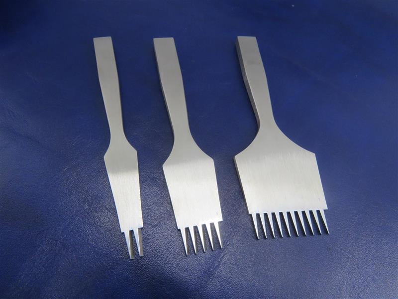 Slip-beveling and beheaded tooth slit polishing diy hand leather punching tool chisel