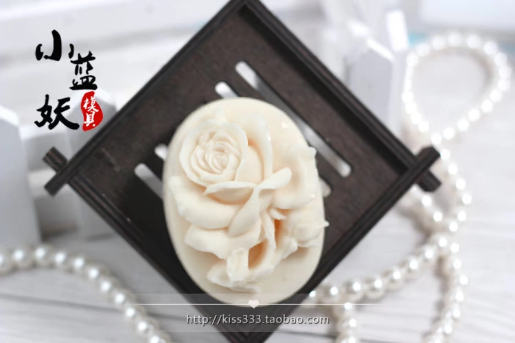 B1235diy sáng tạo hoa hồng thủ công thơm xà phòng mềm silicone silicone mài khuôn sô cô la thơm mùi thạch cao pudding