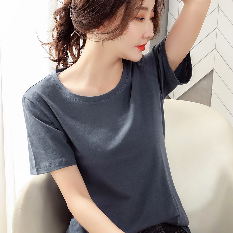 Short sleeve T-shirt women loose 2021 summer new T-shirt white cotton foreign style Korean version of black ladies T-shirt