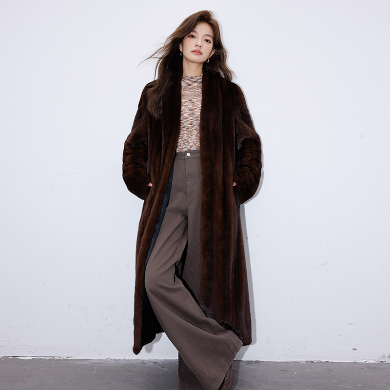 Imported Ferret Fur Fur Straw Jacket Whole Mink Fur Coats Women's New 2023 Long-style Temperament Fur Coats for Winter-Taobao