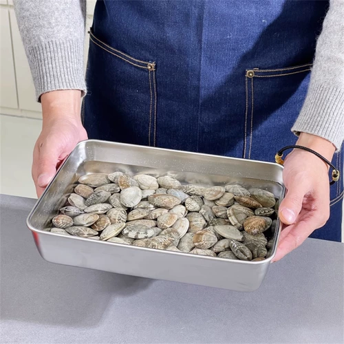 Домашняя домашняя обеденная тарелка еда 304 Квадратные блюда из нержавеющей стали для сохранения свежей крышки