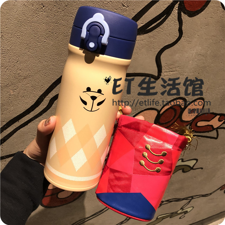 Cúp Starbucks 2019 Rơm Giáng sinh Năm mới màu hồng của người Dậu Hàn Quốc Sakura Thermos Mug thép không gỉ bình tập uống nước cho bé