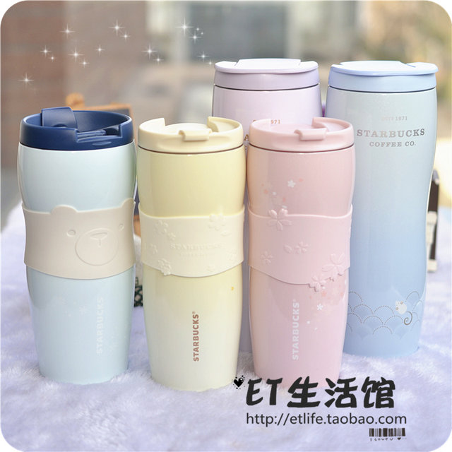 Starbucks Christmas Edition 2022 Korea Korea Starbucks Cup 2022 New Year Blue Christmas Red Polar Bear Cherry  Blossom Lucy Stainless Steel Insulation Cup