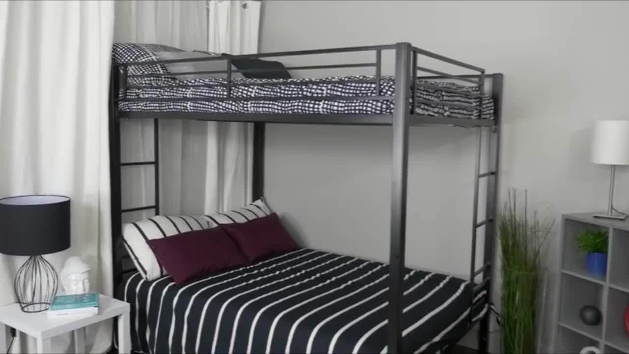Wholesale Knock Down Modern Heavy Duty Double Metal Detachable Bunk Bed