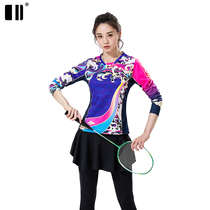(Quick-drying) Fall Winter New Single and Double Badminton Suit Long Sleeve Jacket Women's Classical Style Tennis Volleyball Suit