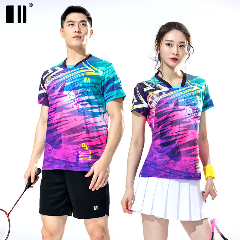 (Breathable type) 2020 new single double number badminton suit women's tennis uniform sports shorts men's jersey