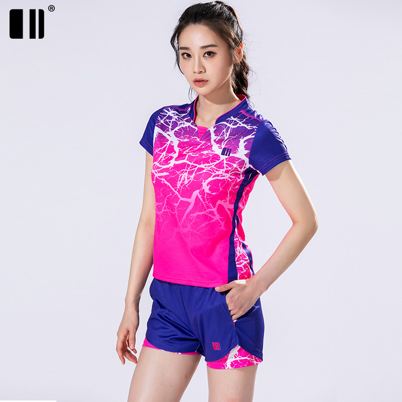 2020 new single and double badminton clothes men's and women's sportswear short-sleeved t-shirt badminton suit top tennis suit