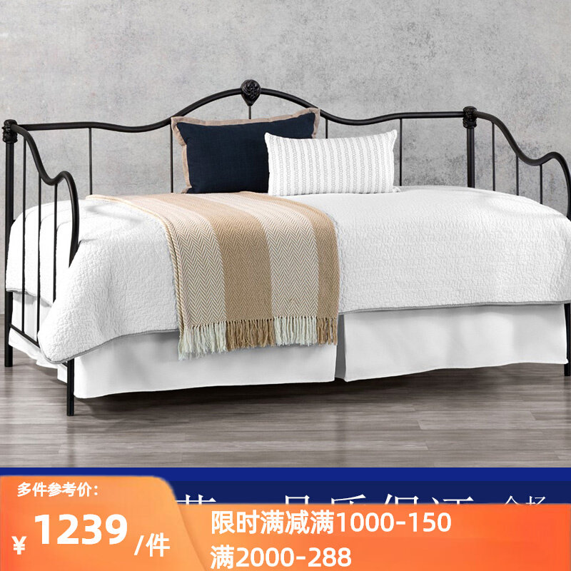 Eurostyle Small Household Splicing Children's Bed Dual-use Sofa Bed Simple Iron Bed Folding Iron Frame Bed Light Extravagant Sofa-Taobao
