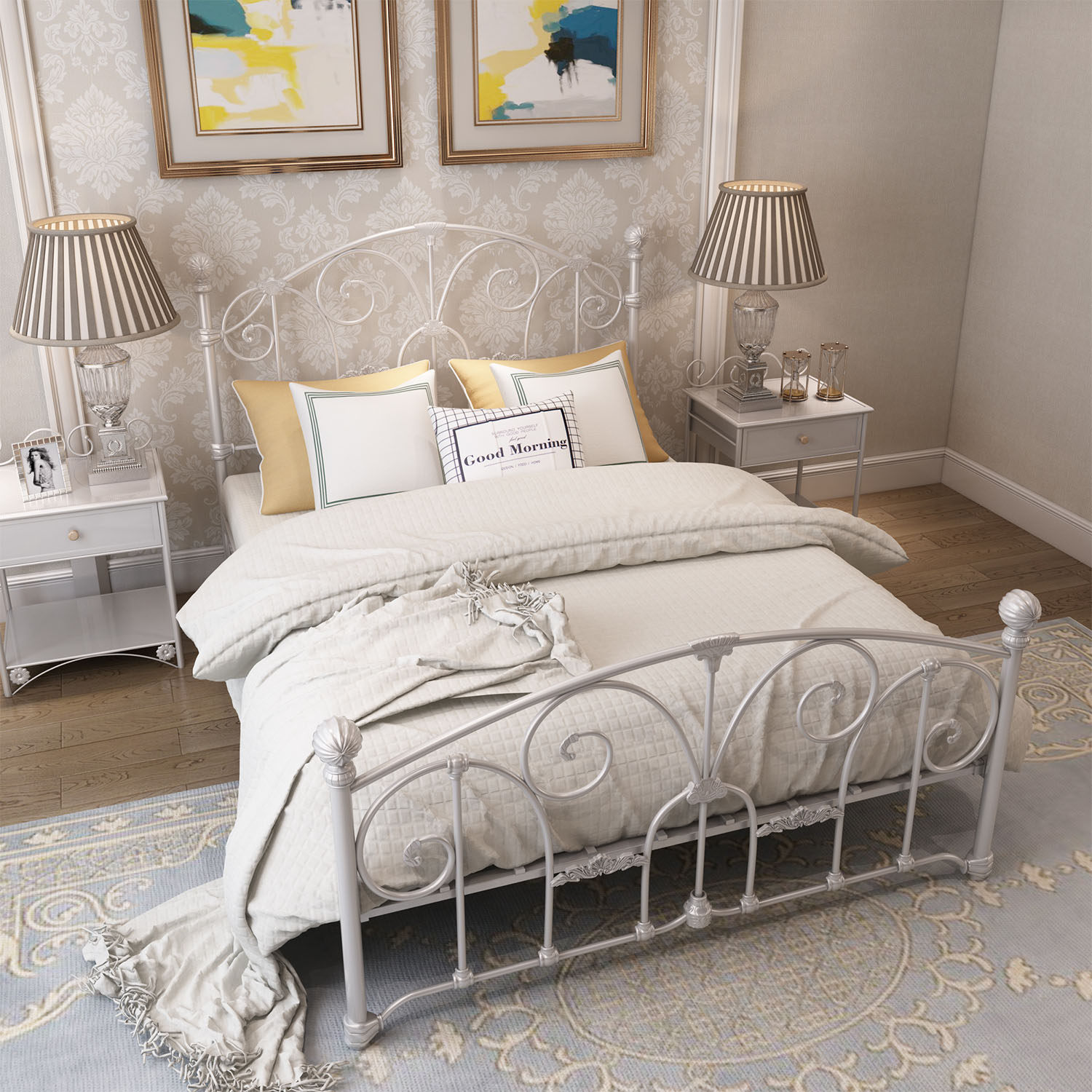 Royal style European style wrought iron classic antique iron princess 1 8 meters light luxury modern iron frame 1 5 meters