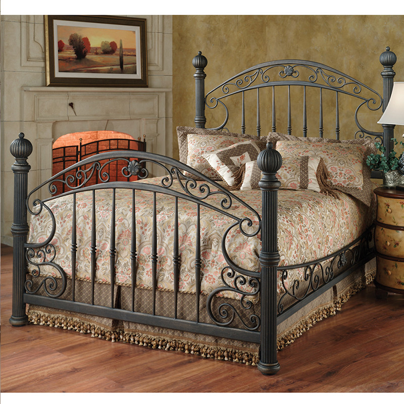 Retro wrought iron bed 18m European iron frame bed 15m children's princess bed simple modern single bed double bed