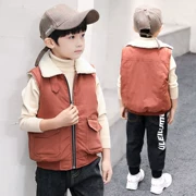 Quần áo trẻ em 8 mẫu 5 bé trai mùa thu và mùa đông 9 áo khoác dày 10 bé trai vest vest vest cotton 12 trẻ lớn 13 tuổi thủy triều