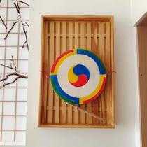 Han-style wooden frame hanging drum hanging decoration can be M knocks with drum stick North Korean folk drum restaurant Restaurant Decorative Pendant