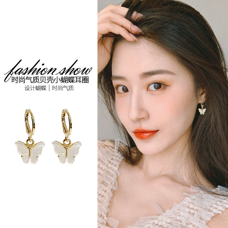 2021 new exquisite bow earrings women's high-end temperament fashion earrings suitable for round face hypoallergenic earrings
