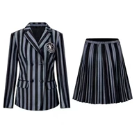 Адамс школьная форма серая взрослая (пальто + короткая юбка)