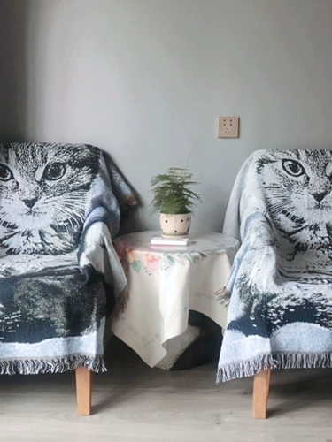 Диван, шарф, гобелен, в американском стиле, из хлопка и льна