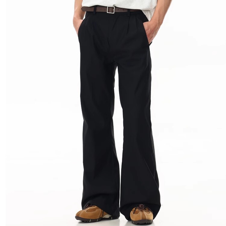 Red Vouge Tr Blended Tailored Trousers with Slight Flare, Clean Fit Casual Long Pants Red Vouge Tr Blended Tailored Trousers with Slight Flare, Clean Fit Casual Long Pants