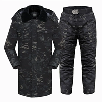 Вытянуть коленную ночь темной ночи (пальто+хлопковые брюки)