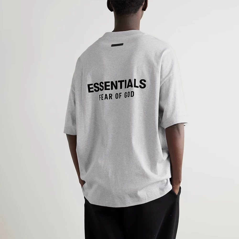Я не модный FOG ESSENTIALS Season 9 Double Line High Street Casual Loose Holiday Series Laminated Short Sleeves