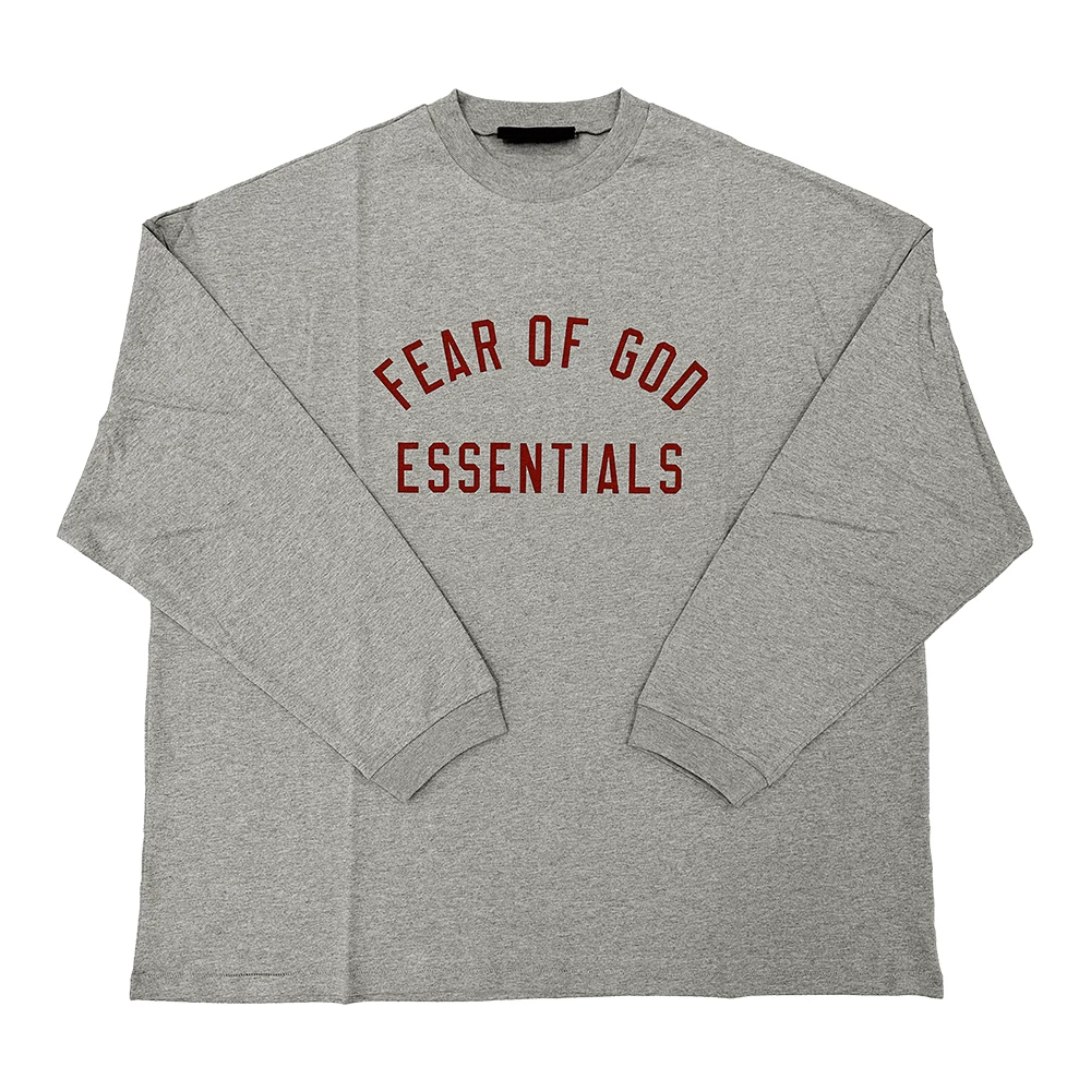 Я не модный FOG ESSENTIALS Сезон 9 Двойная линия Высокий стиль повседневный университетский выпуск печатанный круглый вырез длинные рукава