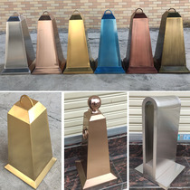 High-grade stainless steel road cone parking sign roadblock square cone reflective cone custom-made isolation pier safety warning road cone