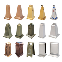 Stainless steel road cone reflective cone residential property high-grade metal ice cream bucket parking sign square cone reflective cone customized