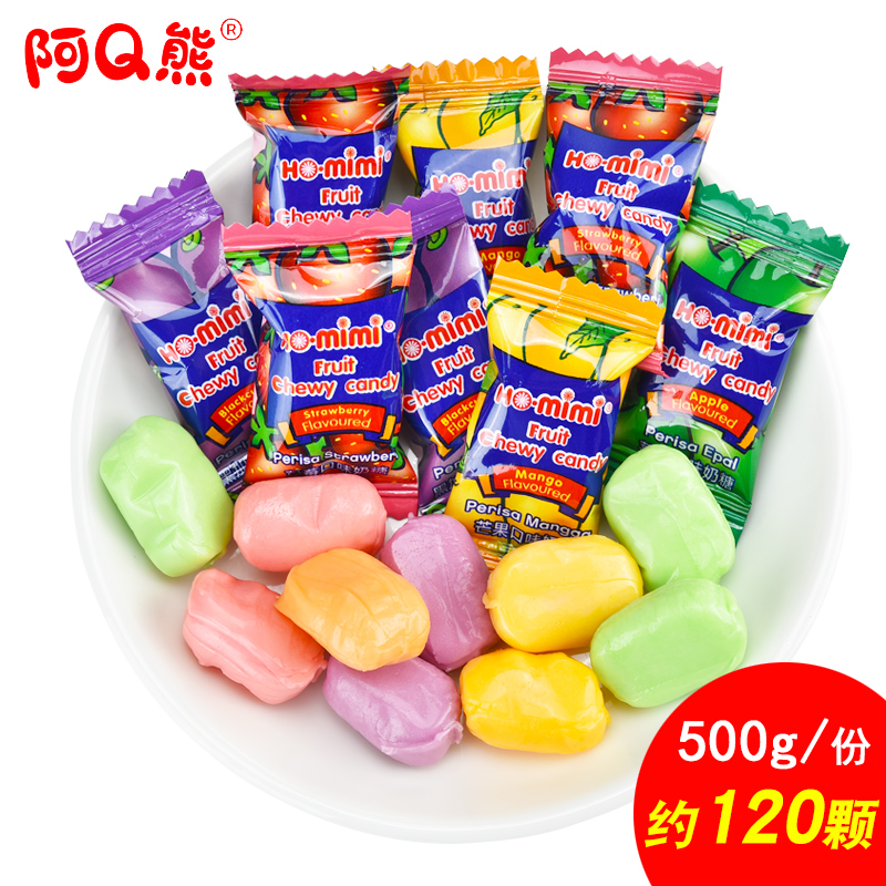 Swiss Sugar Wedding Bulk Wholesale Fruit Fudge 500g Happy Candy Children's Candy Small Snacks Mixed Net Red