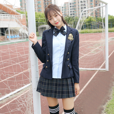 Школьная форма 春秋学院风校服套装韩版英伦双排扣西装制服jk日系班服学生女主播
