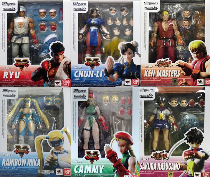 Authentic Bandai S.H.Figuarts Street Fighter Baraka, Ryu, Ken, Storm, and Chun-Li in Stock