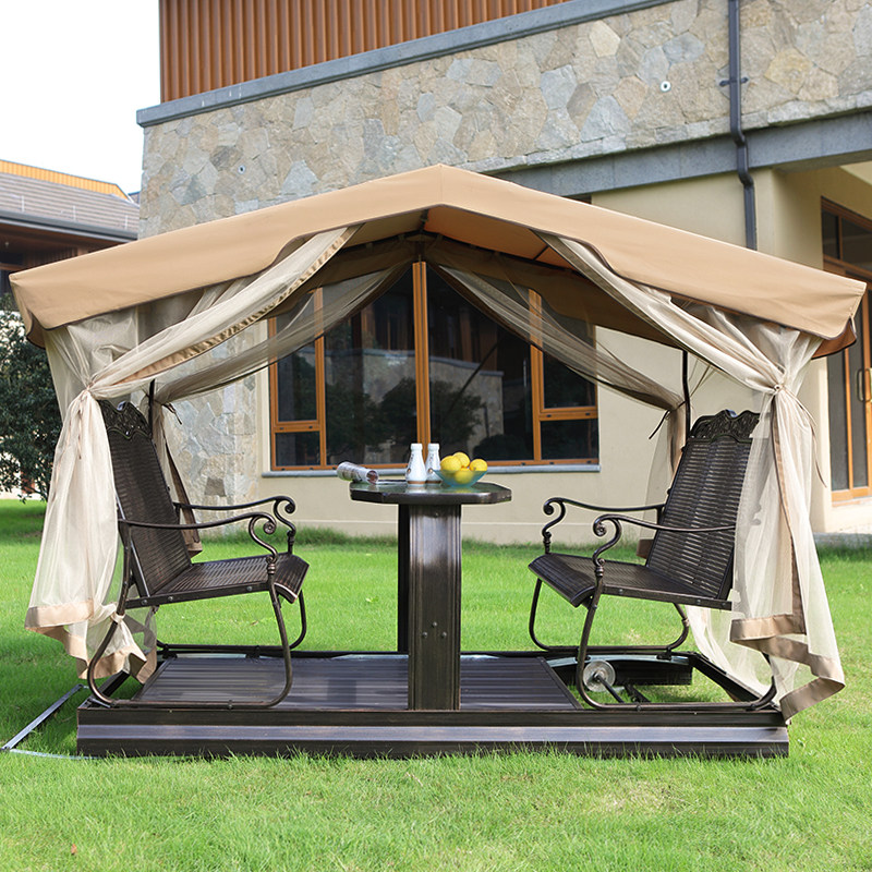 European style Yangtai rocking chair home modern minimalist outdoor indoor outdoor garden adult garden four-person power rocking chair