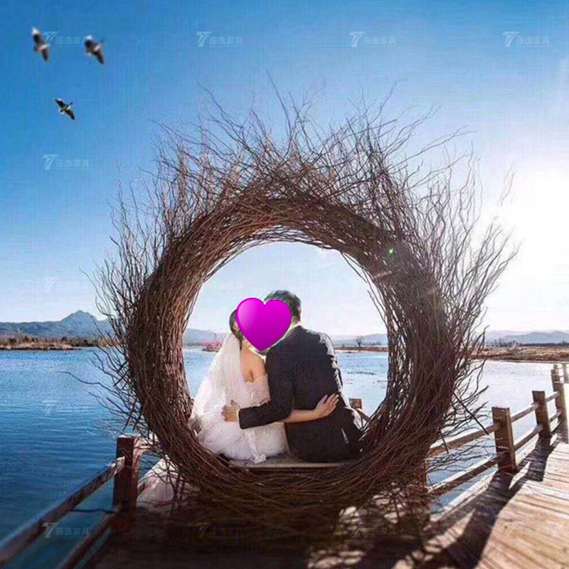 Bali Net Red Bird Nest SWING SET OUTDOOR PHOTO WIND SCENIC AREA FOLK JUKU WEDDING DRESS PHOTOGRAPHY SWING SET CHAIR RATTAN SUSPENSION CHAIR