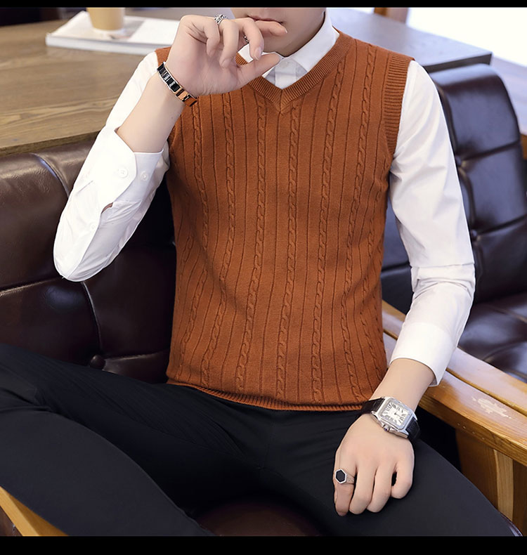 Áo vest thanh niên 12 xu hướng xuân hè áo len giản dị 13 học sinh trung học cơ sở 14 nam 15 tuổi áo len áo gile hàn