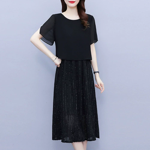 Элегантный комплект для матери, элитная юбка, летнее шифоновое платье, большой размер