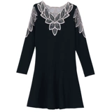 Утепленное демисезонное платье, юбка, яркий броский стиль, большой размер