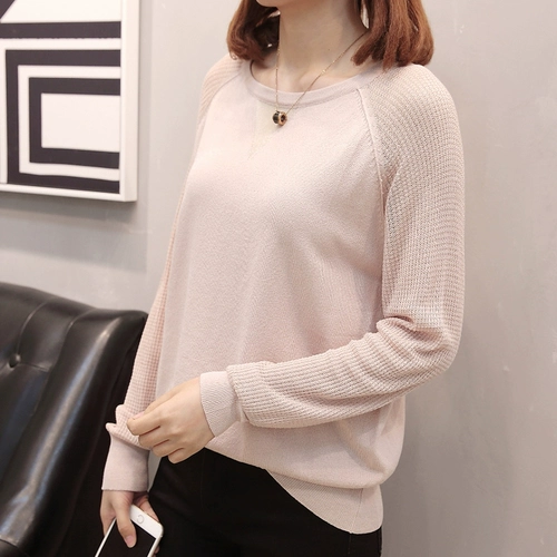 Осенний шелковый модный трикотажный свитер, большой размер, в западном стиле