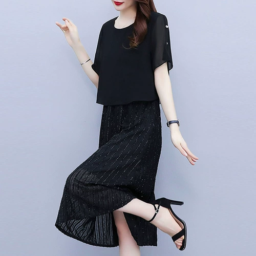 Элегантный комплект для матери, элитная юбка, летнее шифоновое платье, большой размер