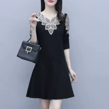 Утепленное демисезонное платье, юбка, яркий броский стиль, большой размер