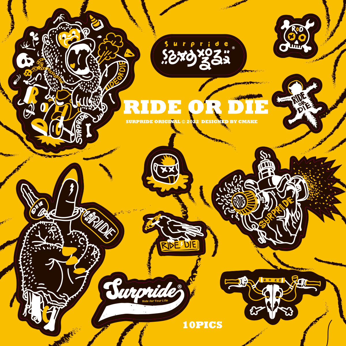 Personality creative helmet tail tank waterproof sticker car battery car motorcycle mobile phone shell cover trace car sticker