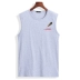 Áo thun không tay nam cotton vest thể thao đào tạo vest mồ hôi cộng với phân bón để tăng bóng rổ thể thao không tay - Áo vest cotton áo ghi lê nhiều túi Áo vest cotton