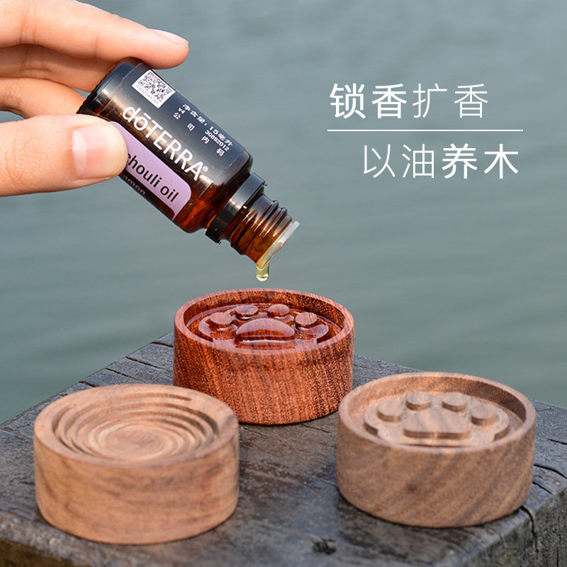 貓爪精油擴香木聞香花梨木黑胡桃隨身香氛無火香薰汽車香水擺件